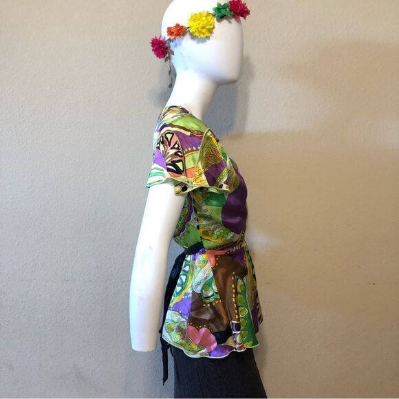 Gala 100% Silk Blouse - Picture 4 of 11